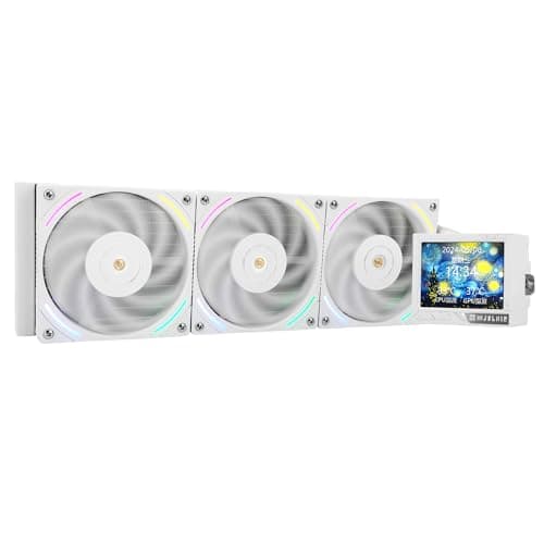 Thermalright Mjolnir Vision 360 ARGB Weiß-360mm AIO CPU-Flüssigkeitskühler, IPS LCD-Bildschirm mit 320*240 Auflösung, für AM4/AM5 und LGA1700/1851,'3.5 Zoll'Magnet-Absorber LCD-Bildschirm für Bilder MV360 ARGB White Bild 2