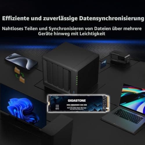 Gigastone SSD 500 GB (2er-Pack) M.2 NAS SSD 24/7 High Endurance Cache für Network Attached Storage Business Data Center Personal Cloud PCIe 3.0 NVMe NAS internes Solid-State-Laufwerk Gen3 NAS 500GBx2 Bild 8