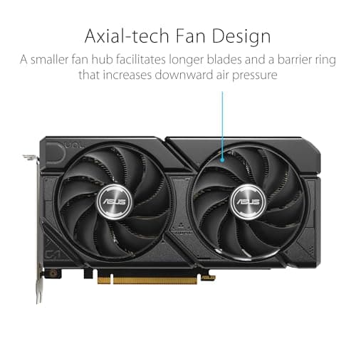ASUS Dual Radeon RX 7600 EVO OC Edition 8GB GDDR6 Gaming Grafikkarte (AMD Radeon RX7600, PCIe 4.0, 1x HDMI 2.1, 3x DisplayPort 1.4a) Bild 4