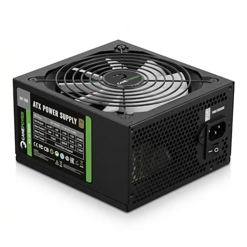 GAMEPOWER GP-750 ATX Netzteil 750W, 80 Plus Bronze Zertifiziert, Ultra-leise 140-mm Lüfter, Aktive PFC-Effizienz, Gaming PC Power Supply Non-modular 750 Watt Bild 2