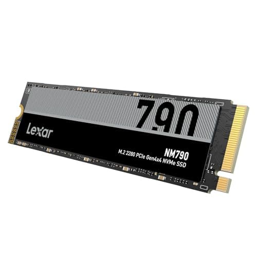 Lexar NM790 2TB SSD, PCIe Gen4x4 NVMe 1.4 M.2 2280 SSD, Bis zu 7 400MB/s Lesen, 6 500MB/s Schreiben, Solid-State-Laufwerk für PS5, PC, Laptop und Gamer