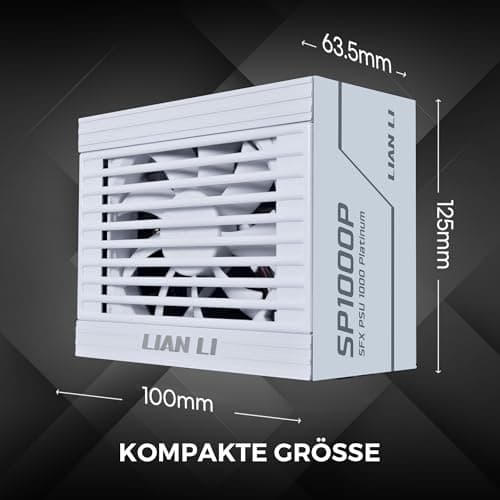 Lian Li SP1000P SFX Netzteil – 1000W Weiß | 80 Plus Platinum Effizienz, vollmodular, ATX 3.1 & PCIe 5.1, kompakt & leise, ideal für High-End Gaming Bild 6