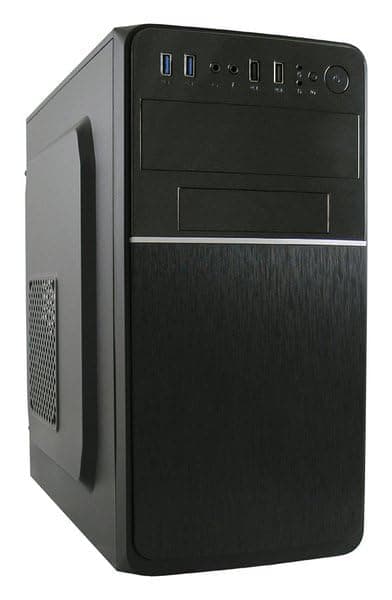 LC-POWER LC-2015MB | Micro-ATX Office PC Gehäuse | Mini-ITX kompatibel | 320 mm GPU | 2X USB 3.2 | 5,25" & 3,5" Schächte | Schwarz Bild 3