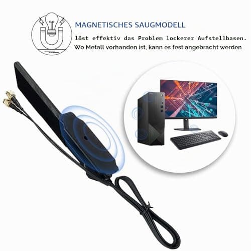 WLAN-Antenne 6 6E Tri-Band RP-SMA Gaming WiFi für MSI B550 B760 B650 B760M X670E Z790 B650M-A PRO B760M-P B760-P Z790-A X570 H610M-G Z690-A 760M Z790-S GIGABYTE Z790 B650 Dual-Band Bild 8