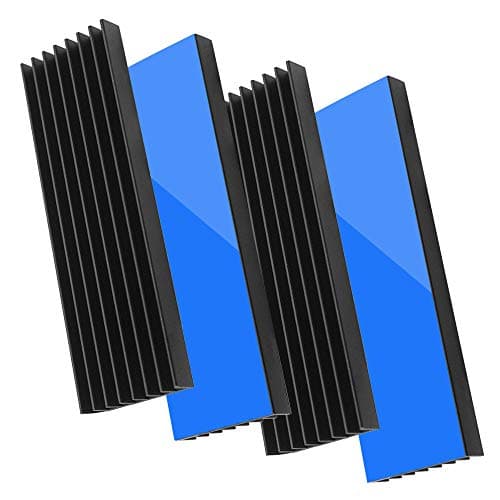 Akuoly 4 Stück Aluminium Kühlkörper PC Kühlrippen Kühler-Set Heatsink mit Thermoklebeband 70mmx22mmx6mm,Schwarz Bild 2