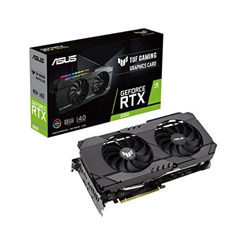 ASUS TUF Gaming GeForce RTX 3050 Grafikkarte, PCIe 4.0, 8GB GDDR6, HDMI 2.1, DisplayPort 1.4a, Dual Kugellager, Aluminiumgehäuse, 2.8 Slot, GPU Tweak II, Schwarz Bild 2