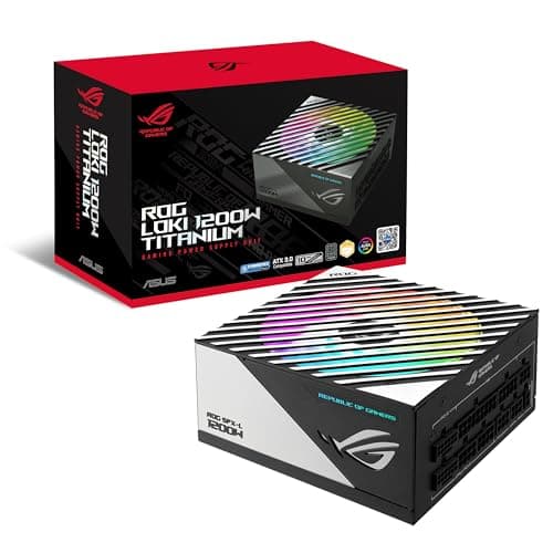 ASUS ROG Loki SFX-L 1200W Titanium vollmodulares Gaming Netzteil (120mm PWM ARGB Lüfter, ATX 3.0, PCIe 5.0 Ready, inkl. 16-poligem Kabel, 80+ Titanium Zertifizierung, Lambda Standard++Zertifizierung) Bild 3