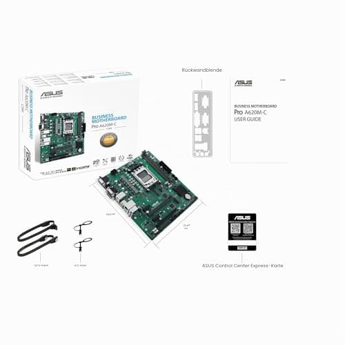 ASUS PRO A620M-C-CSM Mainboard Sockel AMD AM5 (Ryzen AM5, mATX, DDR5, M.2 PCIe 4.0, 1Gb Ethernet, USB 3.2 Gen 2 Type-C, Front USB 3.2 Gen 1 Header) Bild 8