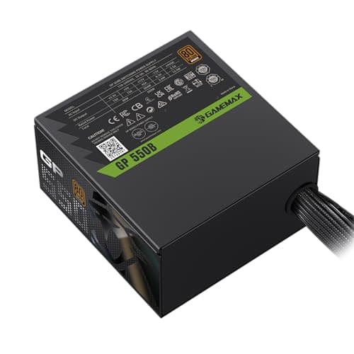GAMEMAX GP 550B Netzteil PC 550W, Nicht-modular, 80 Plus Bronze, 140mm HDB Lüfter, Flache Schwarze Kabel, 9 Schutzfunktionen, 3 Jahre Garantie, Schwarz 550 Watt Bild 8