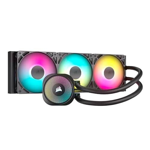 Corsair Nautilus 360 RS ARGB CPU-Flüssigkeitskühler – 360mm AIO – Geräuscharm – Direkter Mainboard-Anschluss – Intel LGA 1851/1700, AMD AM5/AM4 – 3X RS120 ARGB-Ventilatoren Inbegriffen – Schwarz Bild 2
