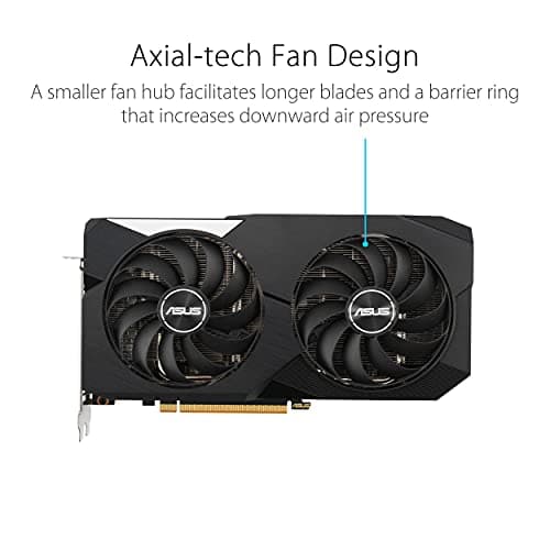 ASUS Dual AMD Radeon RX6600XT OC Edition Gaming Grafikkarte (8GB GDDR6 Speicher, PCIe 4.0, 1x HDMI 2.1, 3x DisplayPort 1.4a, DUAL-RX6600XT-O8G) Bild 4