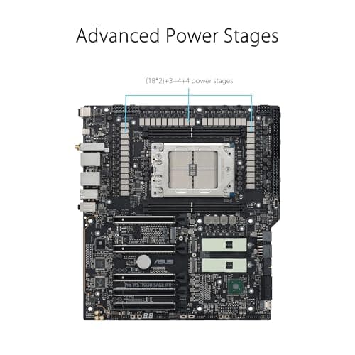 ASUS PRO WS TRX50-SAGE WiFi Workstation Mainboard Sockel AMD sTR5 (Threadripper Pro 7000 WX, CEB Formfaktor, PCIe 5.0 x 15, PCIe 5.0 M.2, 10Gb + 2Gb LAN, Multi-GPU Support) SAGE WIFI Pro TRX50 Bild 6