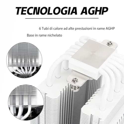 TR Peerless Assassin 120 SE ARGB weißer CPU-Luftkühler, 6 Heatpipes CPU-Kühler, Dual Lüfter 120 mm C12CW-S PWM, AGHP-Technologie, für AMD AM4 AM5/Intel 1700/1150/1151/1200 PA120 SE WHITE ARGB Bild 6
