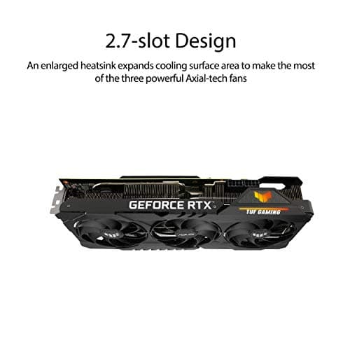 Asus TUF Gaming NVIDIA GeForce RTX 3080 V2 OC Edition Grafikkarte (PCIe 4.0, 10GB GDDR6X, LHR, HDMI 2.1, DisplayPort 1.4a, Dual Ball Fan Bearings, Military Grade Certification, GPU Tweak II) Bild 8