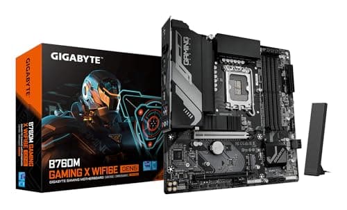 GIGABYTE B760M Gaming X WIFI6E GEN5 Mainboard – Unterstützt Intel Core Prozessoren der 14. Generation, 8+1+1 Phasen VRM, bis zu 5600 MHz DDR5, 2 x PCIe 4.0 M.2, Wi-Fi 6E, 2.5 GbE LAN, USB 3.2 Gen 1