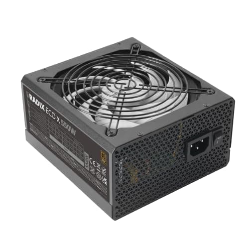 Tacens Radix ECO X 550, PC ATX Netzteil 550W, 6 Jahre Garantie, 87% Effizienz, SMD- und DC-DC-Technologien, Ultra-leiser AI-RPM 140mm FDB-Lüfter, Extra-Lange Flachkabel, Schwarz Bild 3