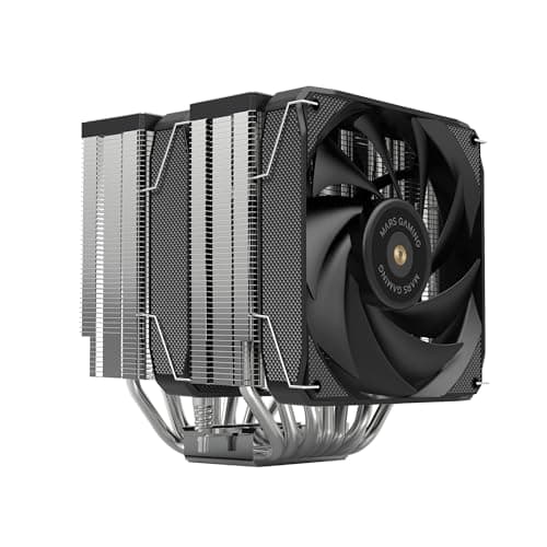 Mars Gaming MCPU-XU9, CPU-Kühler Doppelturm, TDP 400W, 2x Hybridflügel-Lüfter und Hyperbalanciertes Kupfer-FDB-Lager, 9 Heatpipes mit BPH ULTRA Technologie, Universeller Multisocket, Schwarz MCPUXU9 Bild 2