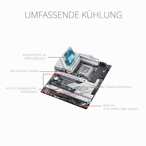 ASUS ROG Strix Z790-A Gaming WiFi D4 Mainboard Sockel Intel LGA1700 (ATX, DDR4 Speicher, 4X M.2, PCIe 5.0, WiFi 6E, AI Overclocking, Aura Sync) Bild 6