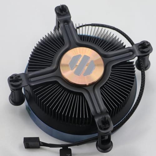 Core Ultra 3/5/7 CPU-Kühlkörper – kompatibel mit Intel CPU-Kühler, Aluminium-Kühlkörper, Kupferkern-Basis für LGA1700 Cores Ultra 2-215, 225, 225F, 265, 265F, mit 65 W Intel CPU-Kühler und 4-poligem Bild 6