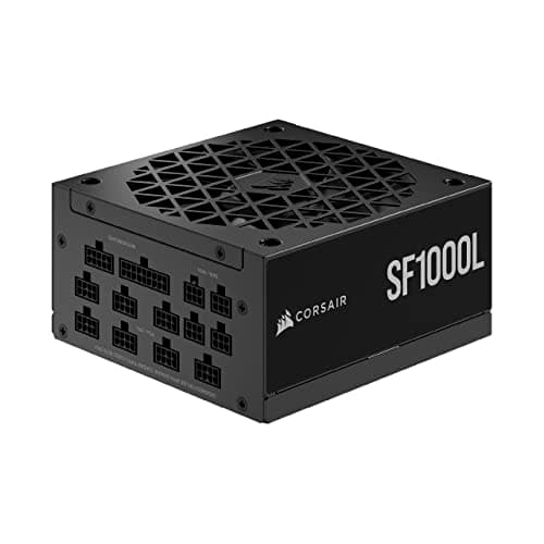Corsair SF1000L Vollmodulares, Geräuscharmes SFX-Netzteil - ATX 3.1- Und PCIe 5.1-Kompatibel - Leiser 120-mm-PWM-Lüfter - 80 PLUS Gold-Effizienz - Null-Drehzahl-Modus - 105°C-Kondensatoren - Schwarz 1000 Watts Bild 2
