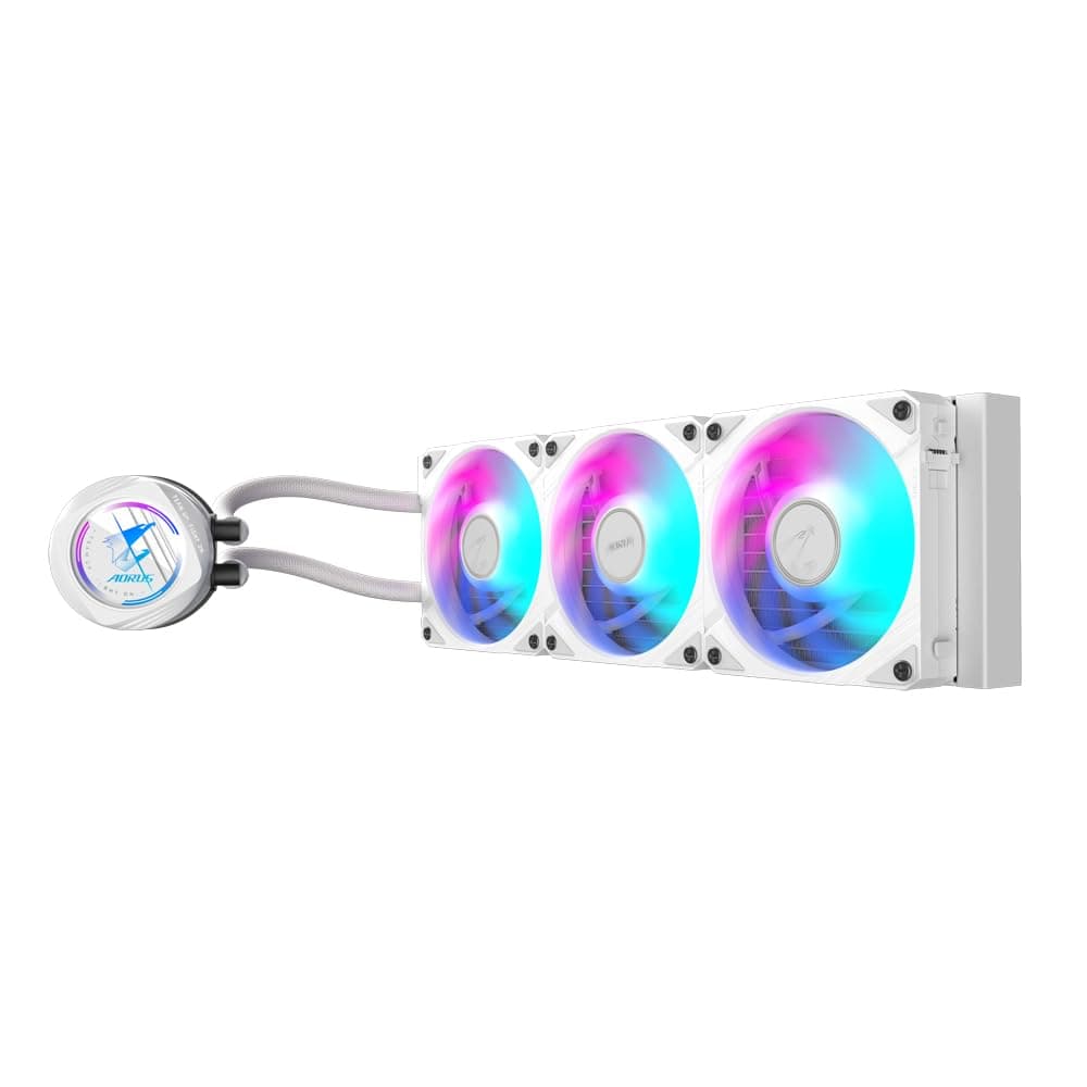 GIGABYTE AORUS WATERFORCE II 360 Ice AIO Flüssigkeits-CPU-Kühler - 3x120mm ARGB-Lüfter, Schiebe-in-Verriegelungsmechanismus, Daisy-Chain, kompatibel mit Intel LGA 1851 und AMD AM5 Bild 5