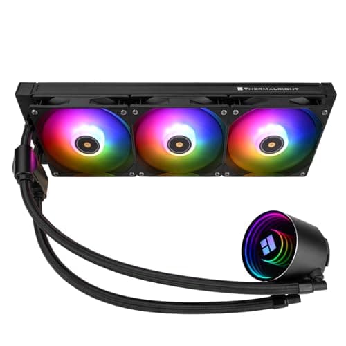 Thermalright TR Frozen Notte 360 Schwarz ARGB V2 Wasser CPU Kühler,3 PWM Lüfter mit 2000 U/min Geschwindigkeit,Intel LGA 1851/115X/1200/2011,Geeignet für AM4/AM5, Computer CPU Liquid Kühlkörper
