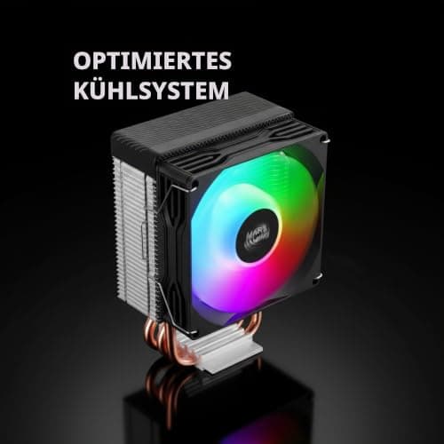Mars Gaming MCPU-X3, CPU-Kühler 190W TDP, 3x Heatpipes, PWM FDB Lüfter, FRGB-Beleuchtung, Kompaktes SFF/Mini-ITX Design, Aluminiumlamellen, PC-Kühler mit Intel- und AMD-Kompatibilität, Schwarz MCPUX3 Bild 6