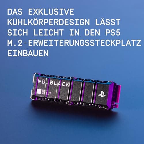 WD_BLACK SN850P 4 TB NVMe SSD Offiziell Lizenziert für PS5 Konsolen (interne Gaming SSD; optimierter Kühlkörper; PCIe Gen4 Technologie, bis zu 7.300 MB/s Lesen, M.2 2280) Bild 5