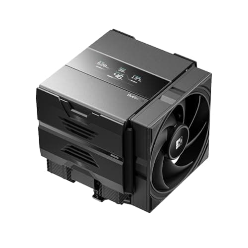 Sudokoo SK620V CPU Kühler : AM5 Exklusiv, CPU Cooler mit Digital Display, Prozessorlüfter mit 2 x 120mm PWM PC Lüfter FDB, 6 Heatpipes, Dual Tower, Werkzeuglose Lüftermontage, RAM-Kompatibilität Bild 2