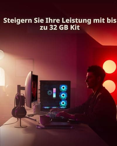 Lexar RGB DDR5 RAM 32GB Kit (2x16GB) 6800MHz CL34, 288pin UDIMM PC Speicher, Gaming Computer Speicher, Desktop DRAM für Intel XMP 3.0, AMD EXPO, CL34-45-45-108 1,4V, Silber Bild 4