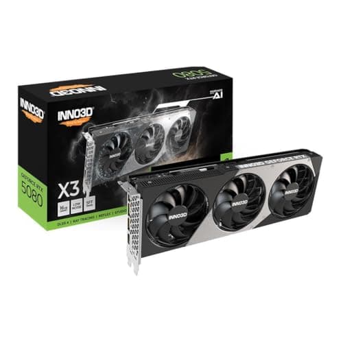 INNO3D NVIDIA GeForce RTX 5080 X3 16GB GDDR7 Gaming Graphics Card (Triple Fan, 2 Slot, Reflex 2 RTX AI DLSS4) Bild 2