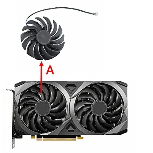 PLD10010S12HH 95mm Grafikkarten Lüfter Kompatibel mit MSI RTX 3060 VENTUS 2X Leiser Kühler Lüfter (A) Bild 6