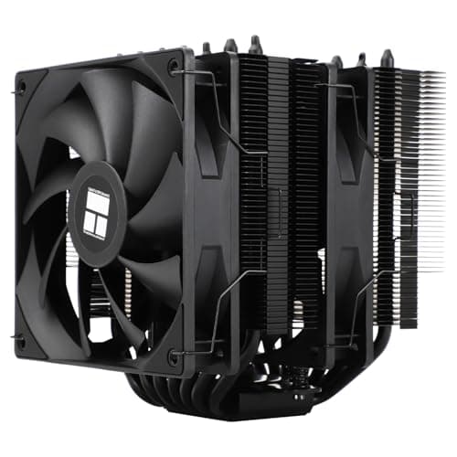 Thermalright TR Phantom Spirit 120 SE BLACK CPU Kühler, Dual TL-C12B V2 PWM Lüfter und Doppeltürme,7 Heatpipes Kühlkörper Kühler, für AM4/AM5&Intel LGA1851/115X/1200, Computer CPU Kühlung, Schwarz