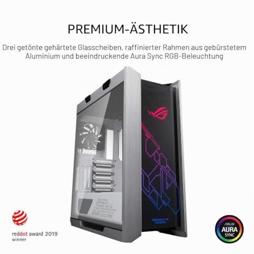 ASUS ROG Strix Helios White Edition Gaming Gehäuse (RGB, EATX/ATX, GPU, Aluminium, Aura Sync, 420mm-Radiatorunterstützung) weiß Bild 4