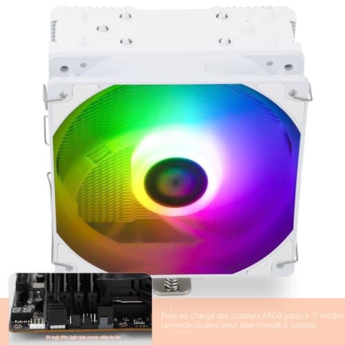 TR Assassin King 120 SE White ARGB CPU-Luftkühler, 5 Heatpipes, TL-C12CW-S PWM Leiser CPU-Kühler, für AMD AM4 AM5/Intel 1151/1150/1200/1700 Bild 5