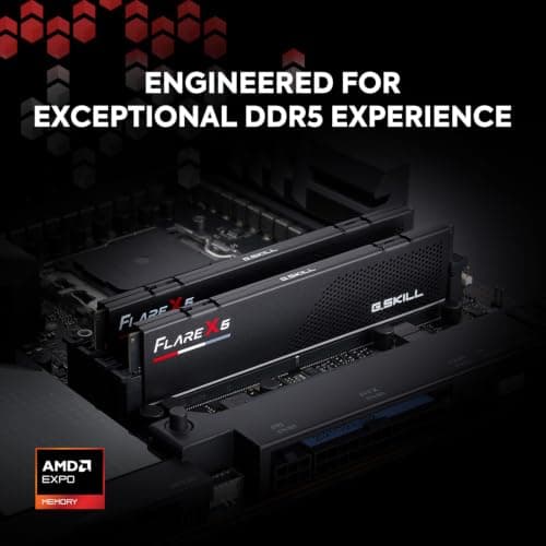 G.Skill Flare X5 Series 32GB (2 x 16GB) 288pin SDRAM DDR5 6000 (PC5-48000) CL32-38-38-96 1, 35V Dual Channel Desktop Memory Modell F5-6000J3238F16GX2 -FX5 (Mattschwarz) Bild 4