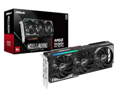 ASRock VGA RX9070 CL 16G, AMD, RX9070, 16 GB, GDDR6, 256BIT, 2HDMI+2DP (3 Lüfter)