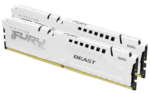 Kingston FURY Beast Weiß DDR5 64GB (2x32GB) 6000MT/s CL30 DIMM Desktop Gaming Speicher Kit mit 2 AMD EXPO und Intel XMP - KF560C30BWEK2-64