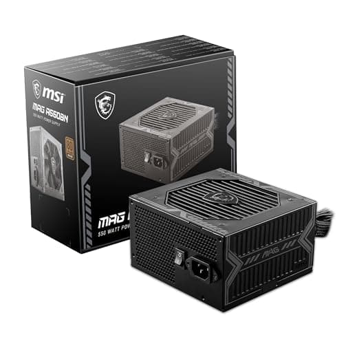 MSI MAG A550BN Netzteil, EU-Stecker - 550W, 80 Plus Bronze Zertifiziert, ATX-Netzteil, 12V Single-Rail, DC/DC-Spannungswandler-Design, 120mm Lüfter Bild 2