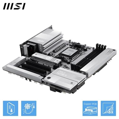 MSI PRO B850M-A WiFi PZ Motherboard, Back-Connect mATX - Unterstützt AMD Ryzen 9000/8000/7000 Prozessoren, AM5 - DDR5 Memory Boost (8200+ MT/s OC), PCIe 5.0 x16 & 4.0 x4, M.2 Gen5, Wi-Fi 7, 5G LAN Bild 8