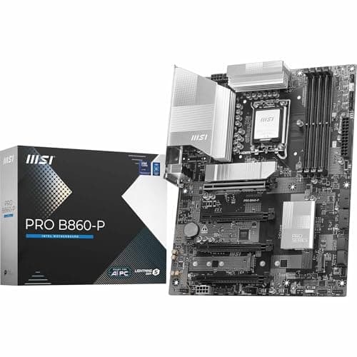 MSI PRO B860-P Mainboard, ATX - Unterstützt Intel Core Ultra Prozessoren (Series 2), LGA 1851-12 DRPS, DDR5 Memory Boost (8600+ MT/s OC), PCIe 5.0 x16 & 4.0 x16, M.2 Gen5, 5G LAN