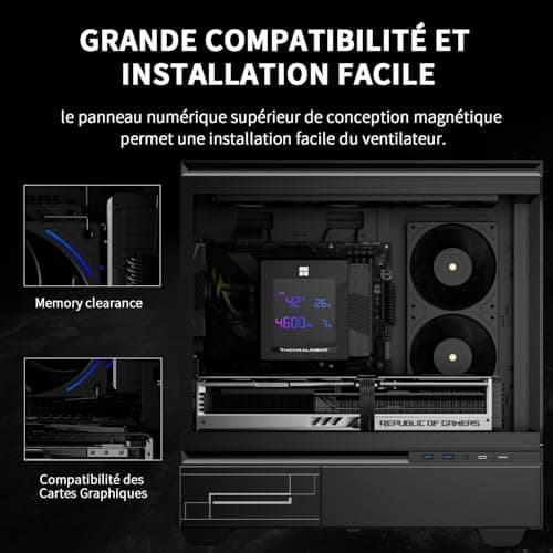 TR Phantom Spirit 120 Digitaler EVO CPU-Kühler, digitaler Bildschirmdeckel, 7 × 6 mm Heat Pipes CPU Air Cooler, Computer für AM4/AM5/Intel lga1851/1700/1150/1151/1200 PS120 D EVO Bild 4
