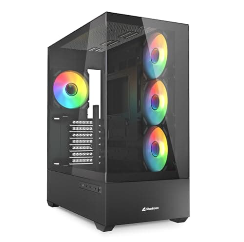 Sharkoon AK6 RGB PC Gehäuse, ATX, Schwarz Bild 2