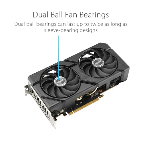ASUS Dual Radeon RX 7600 EVO OC Edition 8GB GDDR6 Gaming Grafikkarte (AMD Radeon RX7600, PCIe 4.0, 1x HDMI 2.1, 3x DisplayPort 1.4a) Bild 6