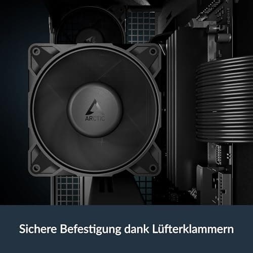 ARCTIC Freezer 36-S - CPU Kühler für Intel & AMD, Single-Tower, druckoptimierter 120 mm P12 Pro-Lüfter, 600–3000 rpm, Hydrodynamisches Gleitlager, inkl. MX-7 - Schwarz Freezer 36-S (schwarz) Bild 5