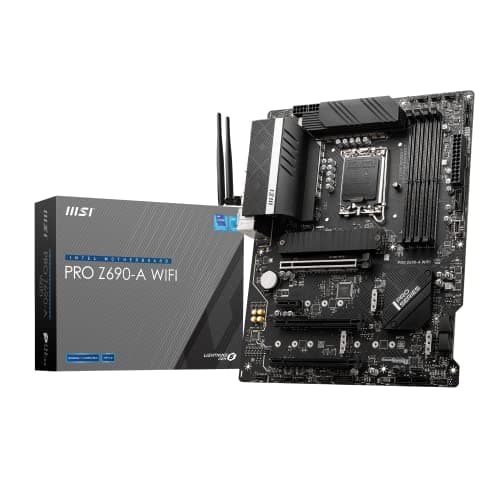 MSI PRO Z690-A WiFi Mainboard ATX, unterstützt Intel Prozessoren 12. Generation, LGA 1700, 14 Duet Rail 55A VRM, DDR5 Memory Boost 6400MHz/OC, 1 x PCIe 5.0 x16, 3 x M.2 Gen4 x4, 2.5G LAN, Wi-Fi 6E