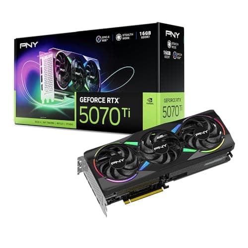 PNY NVIDIA GeForce RTX 5070 Ti Epic-X ARGB Triple Fan, Grafikkarte (16GB GDDR7, 256-Bit, Boost Speed: 2452MHz, PCIe 5.0, HDMI/DP 2.1, 2.98-Slot, NVIDIA Blackwell Architecture, DLSS 4)