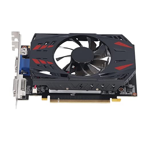 Goshyda GTX550TI Gaming-Grafikkarte, 2 GB GDDR5 128BIT 4K HDR, Tragbarer Dual-Lüfter, Geräuscharm, DVI-VGA-HDMI-Ausgang, Desktop-Grafikkarte für PC-Spiele Bild 2
