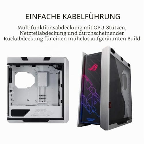 ASUS ROG Strix Helios White Edition Gaming Gehäuse (RGB, EATX/ATX, GPU, Aluminium, Aura Sync, 420mm-Radiatorunterstützung) weiß Bild 6