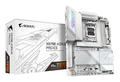 GIGABYTE X870E AORUS PRO Ice-Mainboard - Unterstützt AMD Ryzen 9000 CPUs, 16+2+2 Phasen Digital-VRM, bis zu 8000MHz DDR5 (OC), 3xPCIe 5.0, Wi-Fi 7, 2.5GbE LAN, USB 4 Bild 3